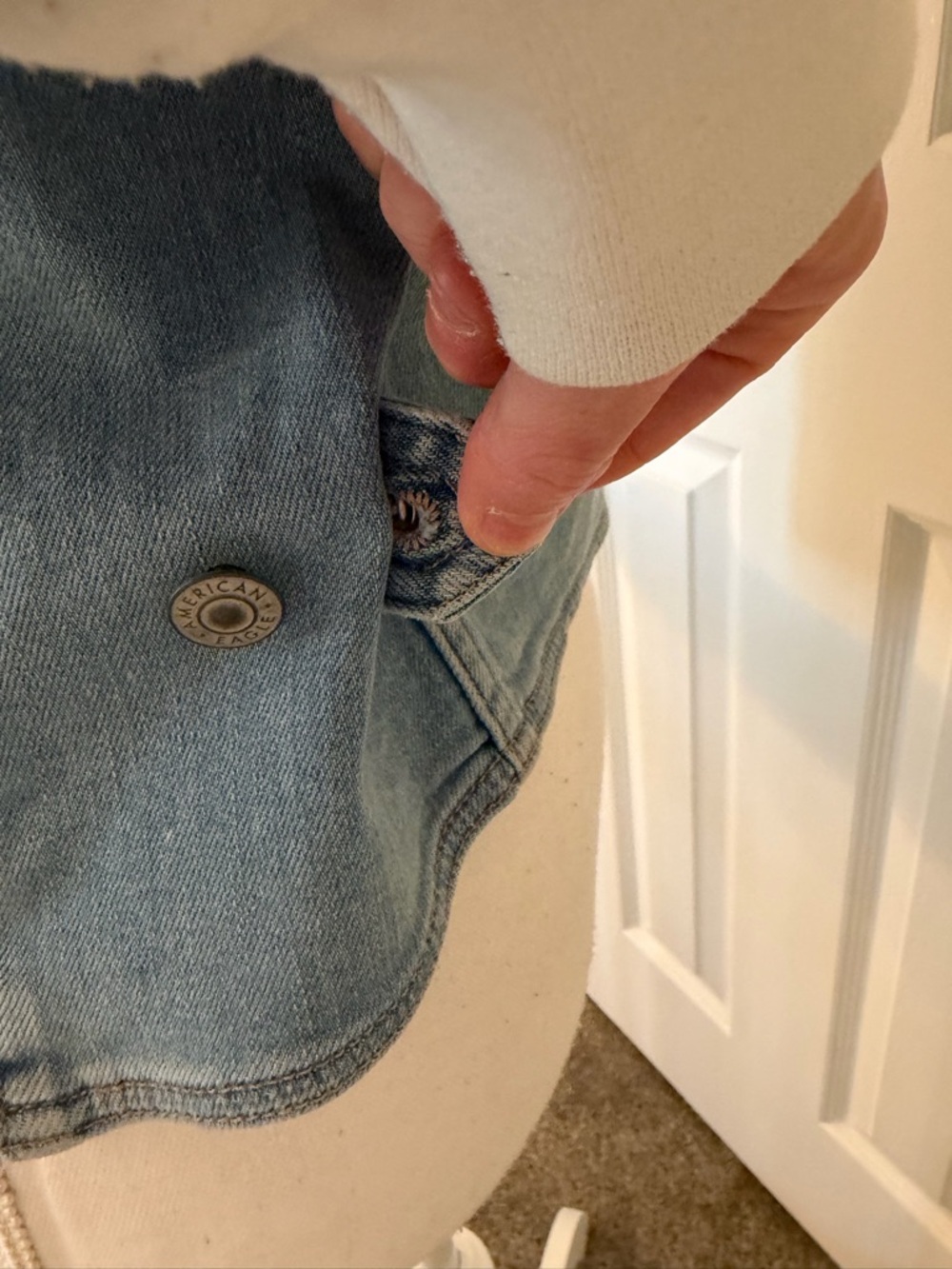 American Eagle Jean Vest - Picture 7 of 13